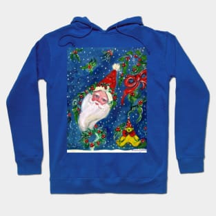 CHRISTMAS NIGHT ,SANTA CLAUS PORTRAIT WITH TOYS Hoodie